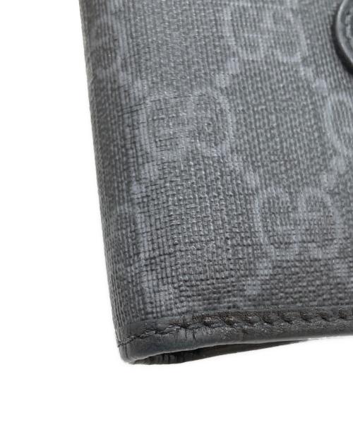 GUCCI（グッチ）GUCCI (グッチ) GGスプリーム コンパクトウォレット ブラックの古着・服飾アイテム