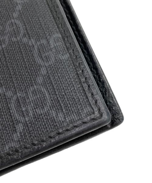 GUCCI（グッチ）GUCCI (グッチ) GGスプリーム コンパクトウォレット ブラックの古着・服飾アイテム