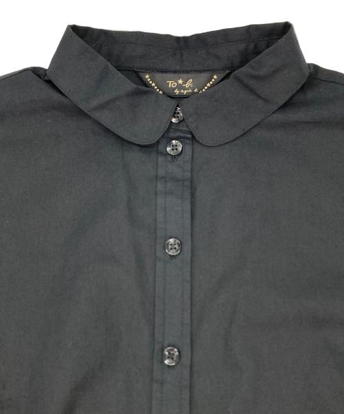 To b. by agnes b.（トゥービー バイ アニエスベー）To b. by agnes b. (トゥービー バイ アニエスベー) ウエストマークブラウスワンピース ブラック サイズ:36の古着・服飾アイテム