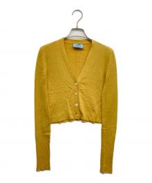 PRADA（プラダ）の古着「カシミヤシルクカーディガン」｜イエロー