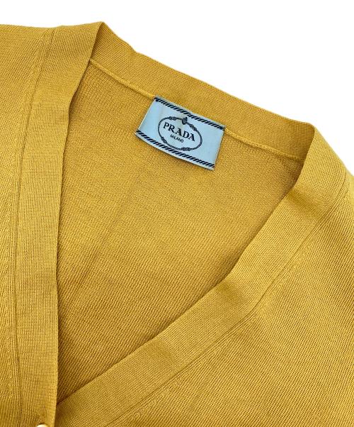 PRADA（プラダ）PRADA (プラダ) カシミヤシルクカーディガン イエロー サイズ:36の古着・服飾アイテム