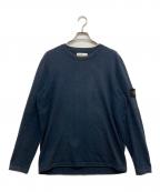 STONE ISLANDストーンアイランド）の古着「Crew neck cotton nylon knit」｜ネイビー