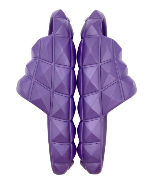 VALENTINO GARAVANI（ヴァレンティノ・ガラヴァーニ）VALENTINO GARAVANI (ヴァレンティノ・ガラヴァーニ) ローマンスタッズ タートル サンダル パープル サイズ:38の古着・服飾アイテム