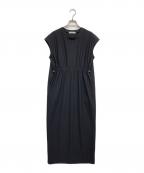 CAPRICIEUX LE'MAGEカプリシューレマージュ）の古着「ドロストノースリワンピース」｜ブラック