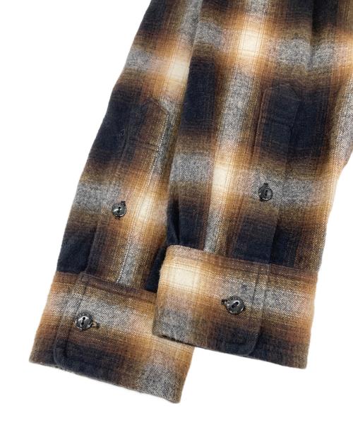THE CRIMIE（ザ クライミー）THE CRIMIE (ザ クライミー) オンブレチェックシャツ ブラウン サイズ:Mの古着・服飾アイテム