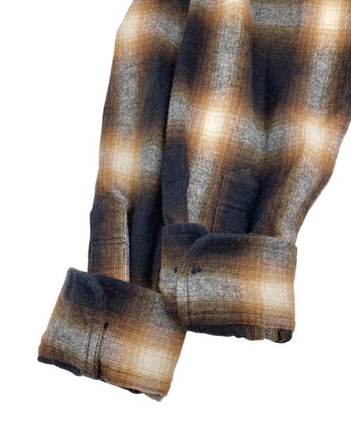 THE CRIMIE（ザ クライミー）THE CRIMIE (ザ クライミー) オンブレチェックシャツ ブラウン サイズ:Mの古着・服飾アイテム