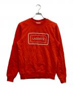 LACOSTEラコステ）の古着「リフレクティブロゴクルーネックススウェット」｜レッド