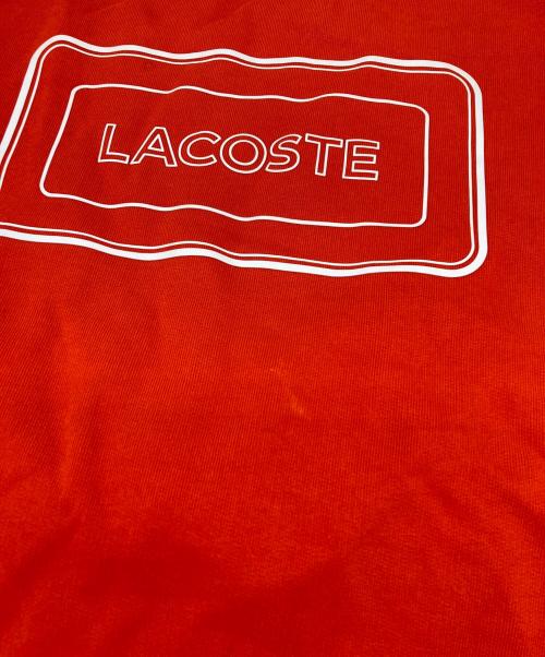 LACOSTE（ラコステ）LACOSTE (ラコステ) リフレクティブロゴクルーネックススウェット レッド サイズ:2の古着・服飾アイテム