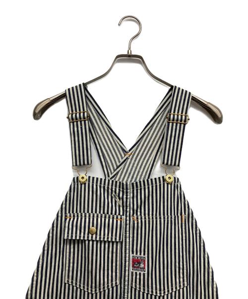 TCB jeans（ティーシービー ジーンズ）TCB JEANS (ティーシービー ジーンズ) HANDYMAN PANTS HICKORYSTRIPE ホワイト×ネイビー サイズ:30の古着・服飾アイテム