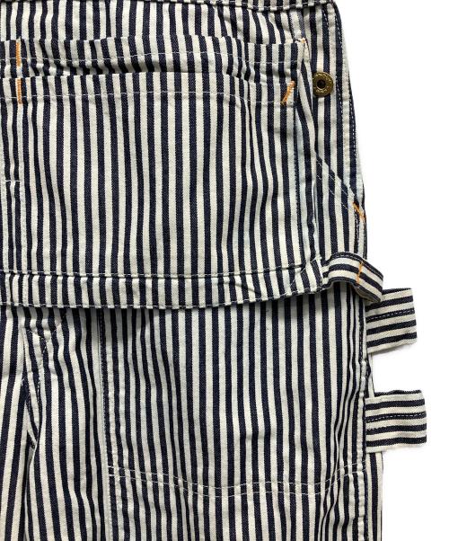 TCB jeans（ティーシービー ジーンズ）TCB JEANS (ティーシービー ジーンズ) HANDYMAN PANTS HICKORYSTRIPE ホワイト×ネイビー サイズ:30の古着・服飾アイテム