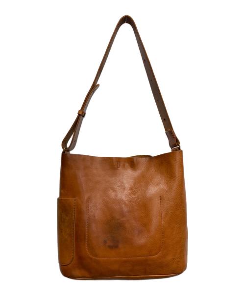 SLOW（スロウ）SLOW (スロウ) BEAMS (ビームス) レザーショルダーバッグ ブラウンの古着・服飾アイテム