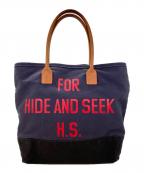 HIDE AND SEEKハイドアンドシーク）の古着「キャンバストートバッグ」｜ネイビー