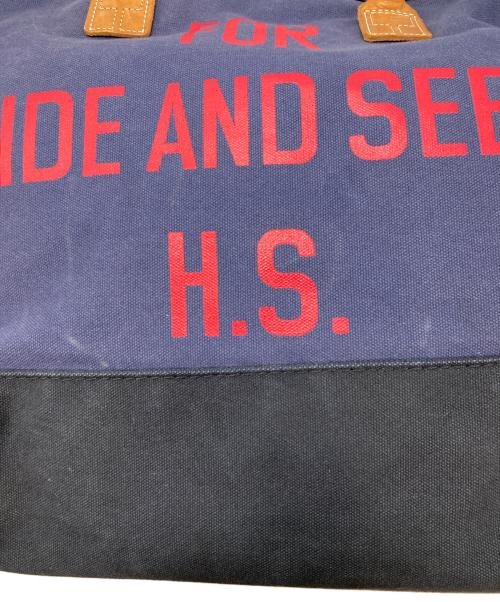 HIDE AND SEEK（ハイドアンドシーク）HIDE AND SEEK (ハイドアンドシーク) キャンバストートバッグ ネイビーの古着・服飾アイテム