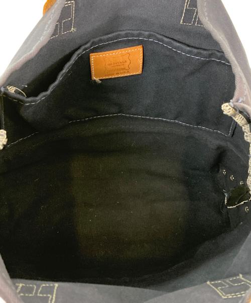 HIDE AND SEEK（ハイドアンドシーク）HIDE AND SEEK (ハイドアンドシーク) キャンバストートバッグ ネイビーの古着・服飾アイテム