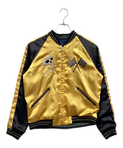 テーラー東洋（テーラートウヨウ）テーラー東洋 (テーラートウヨウ) WHEELS JAPANリバーシブルスカジャン イエロー×ネイビー サイズ:Sの古着・服飾アイテム