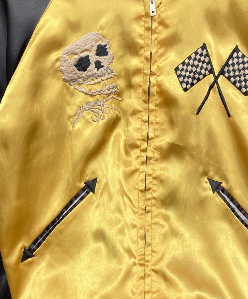 テーラー東洋（テーラートウヨウ）テーラー東洋 (テーラートウヨウ) WHEELS JAPANリバーシブルスカジャン イエロー×ネイビー サイズ:Sの古着・服飾アイテム