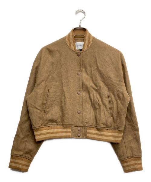 LE CIEL BLEU（ルシェルブルー）LE CIEL BLEU (ルシェルブルー) バーシティージャケット ブラウン サイズ:36の古着・服飾アイテム
