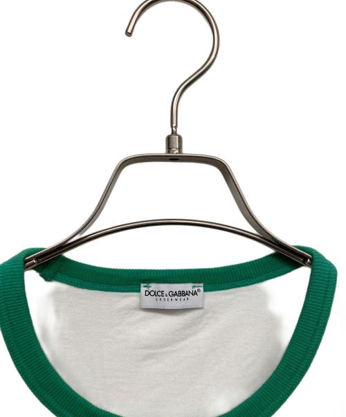 DOLCE & GABBANA（ドルチェ＆ガッバーナ）DOLCE & GABBANA (ドルチェ＆ガッバーナ) リンガーTシャツ ホワイト サイズ:Ｍの古着・服飾アイテム