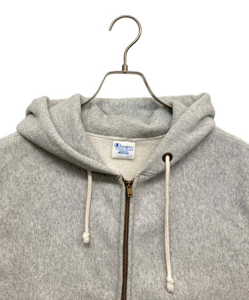 Champion REVERSE WEAVE（チャンピオン リバース ウィーブ）Champion REVERSE WEAVE (チャンピオン リバース ウィーブ) ジップパーカー グレー サイズ:MEDIUMの古着・服飾アイテム