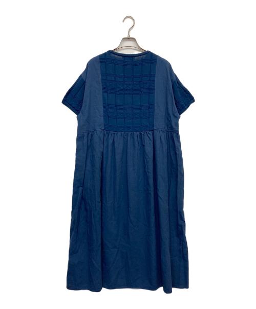 FUGA FUGA（フーガフーガ）FUGA FUGA (フーガフーガ) イチジク柄刺繍入りリネンワンピース ブルー サイズ:Fの古着・服飾アイテム