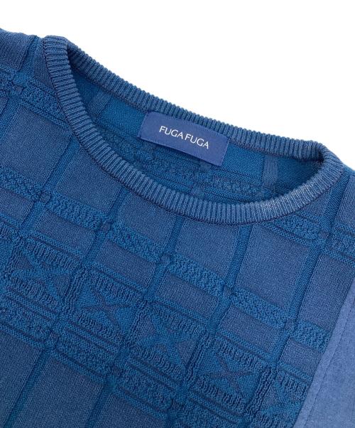 FUGA FUGA（フーガフーガ）FUGA FUGA (フーガフーガ) イチジク柄刺繍入りリネンワンピース ブルー サイズ:Fの古着・服飾アイテム