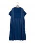 FUGA FUGA (フーガフーガ) イチジク柄刺繍入りリネンワンピース ブルー サイズ:F：9000円