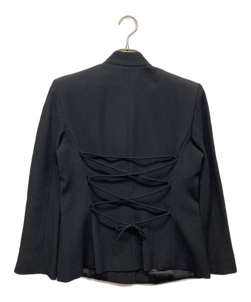 ARMANI COLLEZIONI（アルマーニ コレツィオーニ）ARMANI COLLEZIONI (アルマーニ コレツィオーニ) プリーツジャケット ブラック サイズ:42の古着・服飾アイテム