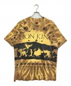 LION KINGライオンキング）の古着「90ｓLION KING タイダイTシャツ」｜ベージュ
