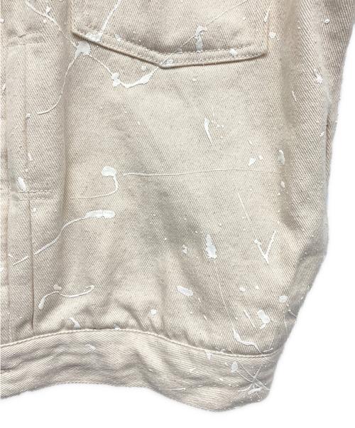 JUNGLE STORM（ジャングルストーム）JUNGLE STORM (ジャングルストーム) ホワイトデニムジャケット ベージュ サイズ:Lの古着・服飾アイテム