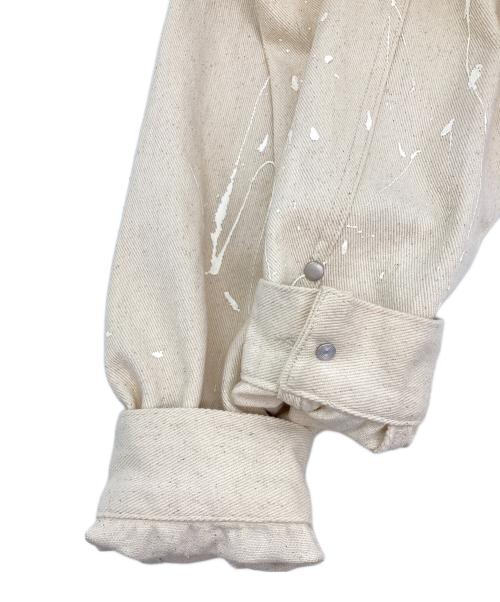 JUNGLE STORM（ジャングルストーム）JUNGLE STORM (ジャングルストーム) ホワイトデニムジャケット ベージュ サイズ:Lの古着・服飾アイテム