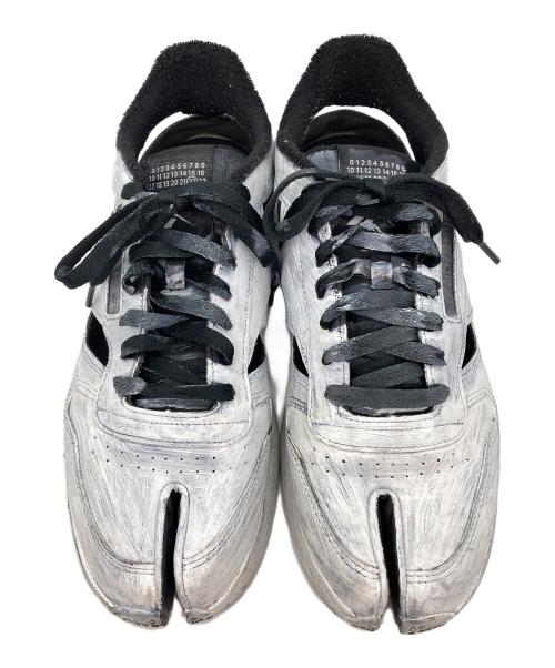Maison Margiela（メゾンマルジェラ）Maison Margiela (メゾンマルジェラ) REEBOK (リーボック) Leather Tabi DQ ブラック×ホワイト サイズ:28の古着・服飾アイテム