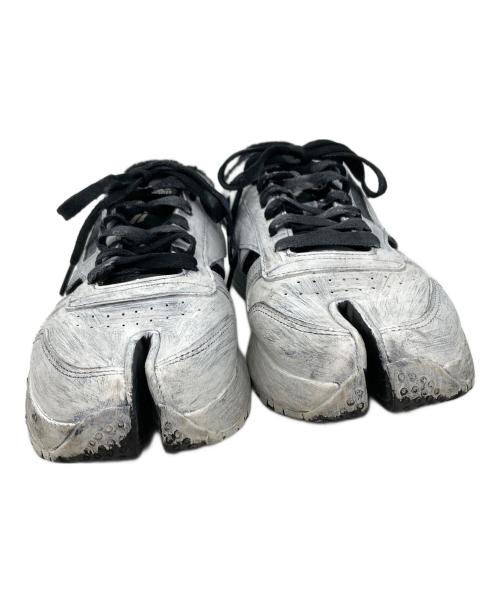 Maison Margiela（メゾンマルジェラ）Maison Margiela (メゾンマルジェラ) REEBOK (リーボック) Leather Tabi DQ ブラック×ホワイト サイズ:28の古着・服飾アイテム