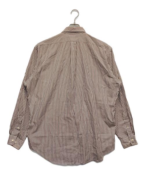 RALPH LAUREN（ラルフローレン）RALPH LAUREN (ラルフローレン) ストライプシャツ ブラウン サイズ:Ｌの古着・服飾アイテム