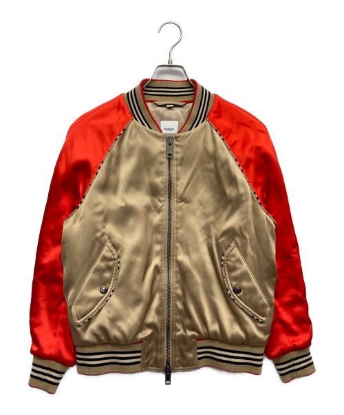 BURBERRY LONDON（バーバリーロンドン）BURBERRY LONDON (バーバリーロンドン) ロゴ刺繍 中綿 ZIPUP ジャケット ベージュ サイズ:40の古着・服飾アイテム