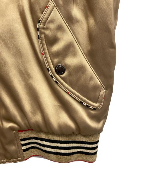 BURBERRY LONDON（バーバリーロンドン）BURBERRY LONDON (バーバリーロンドン) ロゴ刺繍 中綿 ZIPUP ジャケット ベージュ サイズ:40の古着・服飾アイテム