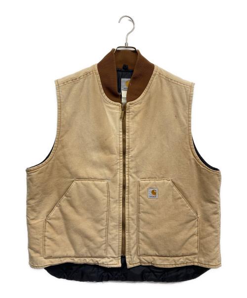 CarHartt（カーハート）CarHartt (カーハート) ダック地ベスト ブラウン サイズ:XLの古着・服飾アイテム