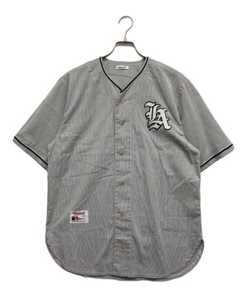 WILLY CHAVARRIA（ウィリーチャバリア）WILLY CHAVARRIA (ウィリーチャバリア) ベースボールシャツ グレー サイズ:Lの古着・服飾アイテム