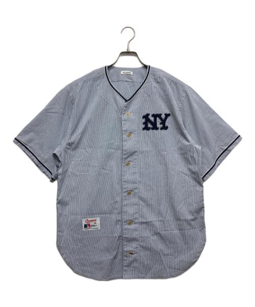 WILLY CHAVARRIA（ウィリーチャバリア）WILLY CHAVARRIA (ウィリーチャバリア) ベースボールシャツ ブルー サイズ:Lの古着・服飾アイテム