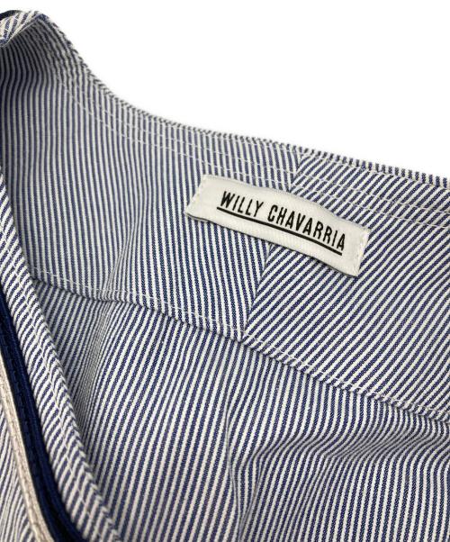 WILLY CHAVARRIA（ウィリーチャバリア）WILLY CHAVARRIA (ウィリーチャバリア) ベースボールシャツ ブルー サイズ:Lの古着・服飾アイテム