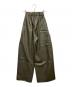 CLANE (クラネ) WIDE TUCK LEATHER PANTS オリーブ：3500円