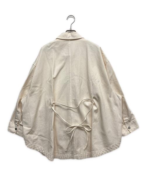 CLANE（クラネ）CLANE (クラネ) BACK SQUEEZE DENIM JACKET ベージュ サイズ:1の古着・服飾アイテム