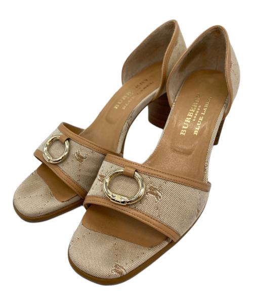BURBERRY BLUE LABEL（バーバリー ブルー レーベル）BURBERRY BLUE LABEL (バーバリーロンドンブルーレーベル) ヒールサンダル ブラウン サイズ:24の古着・服飾アイテム