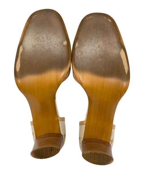 BURBERRY BLUE LABEL（バーバリー ブルー レーベル）BURBERRY BLUE LABEL (バーバリーロンドンブルーレーベル) ヒールサンダル ブラウン サイズ:24の古着・服飾アイテム