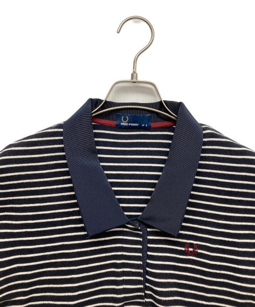 FRED PERRY（フレッドペリー）FRED PERRY (フレッドペリー) ストライプポロシャツワンピース ネイビー サイズ:8の古着・服飾アイテム