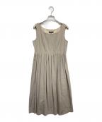 BURBERRYバーバリー）の古着「ギャザーノースリーブワンピース」｜ベージュ