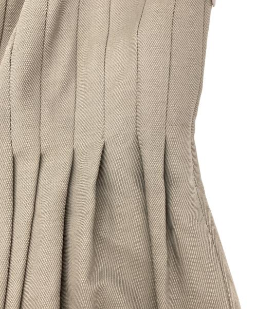 BURBERRY（バーバリー）BURBERRY (バーバリー) ギャザーノースリーブワンピース ベージュ サイズ:40の古着・服飾アイテム