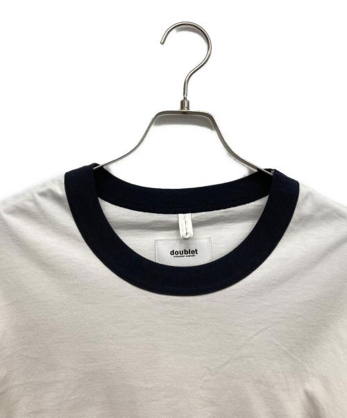 doublet（ダブレット）doublet (ダブレット) OVERSIZED RINGER T-SHIRT ホワイト サイズ:MEDIUMの古着・服飾アイテム
