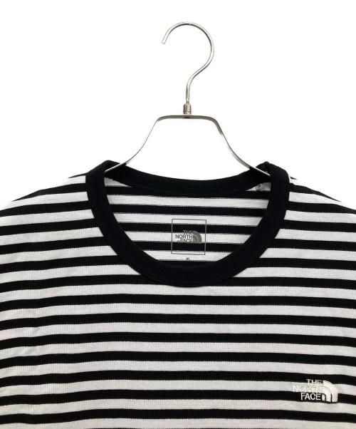 THE NORTH FACE（ザ ノース フェイス）THE NORTH FACE (ザ ノース フェイス) S/S Multi Border TEE ブラック×ホワイト サイズ:XLの古着・服飾アイテム