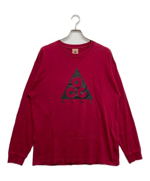NIKE ACG（ナイキエーシージー）NIKE ACG (ナイキエージーシー) ロングスリーブカットソー レッド サイズ:Lの古着・服飾アイテム