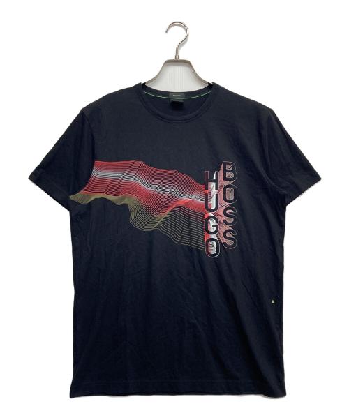 BOSS HUGO BOSS（ボス ヒューゴボス）BOSS HUGO BOSS (ボス ヒューゴボス) プリントTシャツ ブラック サイズ:Mの古着・服飾アイテム